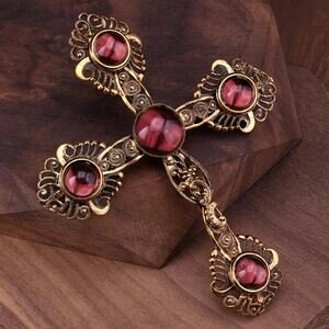 Vintage West Germany Cross Pendant Brooch